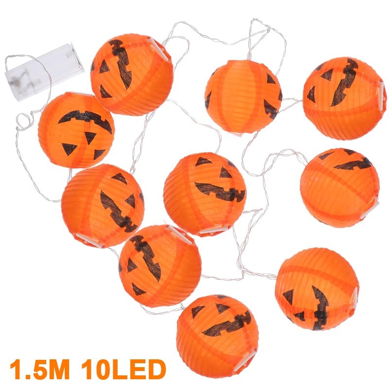 10LED Halloween Curtain Pumpkin Lantern String Fairy Lights Party Decor Hot NEW
