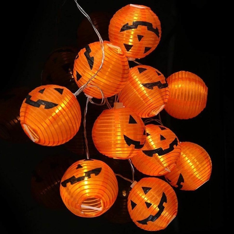 10LED Halloween Curtain Pumpkin Lantern String Fairy Lights Party Decor Hot NEW
